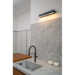 Applique Cylindrique Longue Wandlamp Anthracite Grey/Light Blue - Nemo Lighting - Koop Online -Winkel Voor Modeverlichting 08056983123874