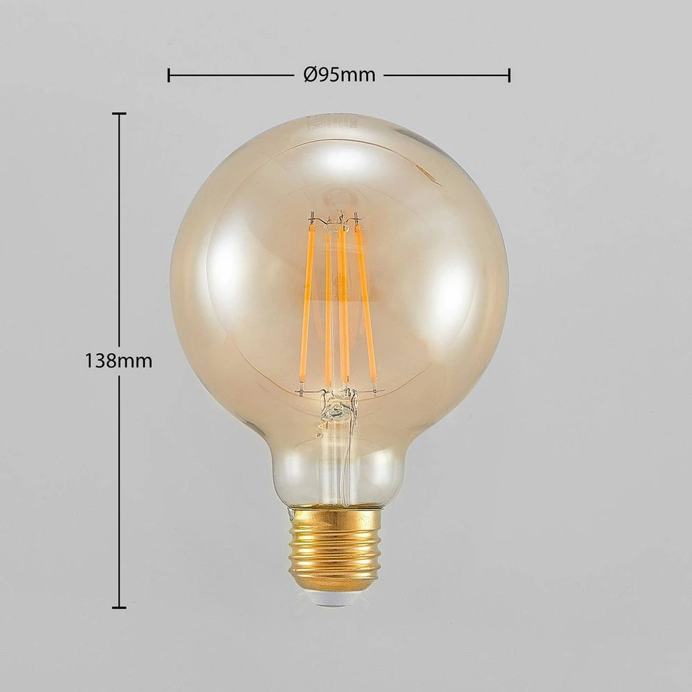 Lichtbron LED 6,5W (650lm) 2500K Amber G95 3-Step-Dim E27 - Arcchio - Koop Online 4 Lichtbron LED 6,5W (650lm) 2500K Amber G95 3-Step-Dim E27 - Arcchio - Koop Online - Afbeelding 2