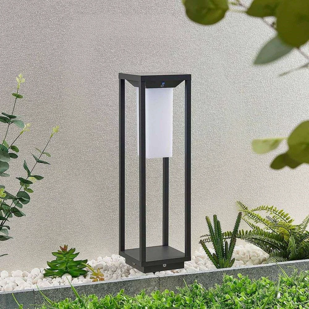 Eliel Solar Cell Lamp IP54 Graphite - Lucande - Koop Online 6 Eliel Solar Cell Lamp IP54 Graphite - Lucande - Koop Online - Afbeelding 4