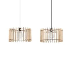 Mors 2 Hanglamp Black/Wood - Envostar - Koop Online