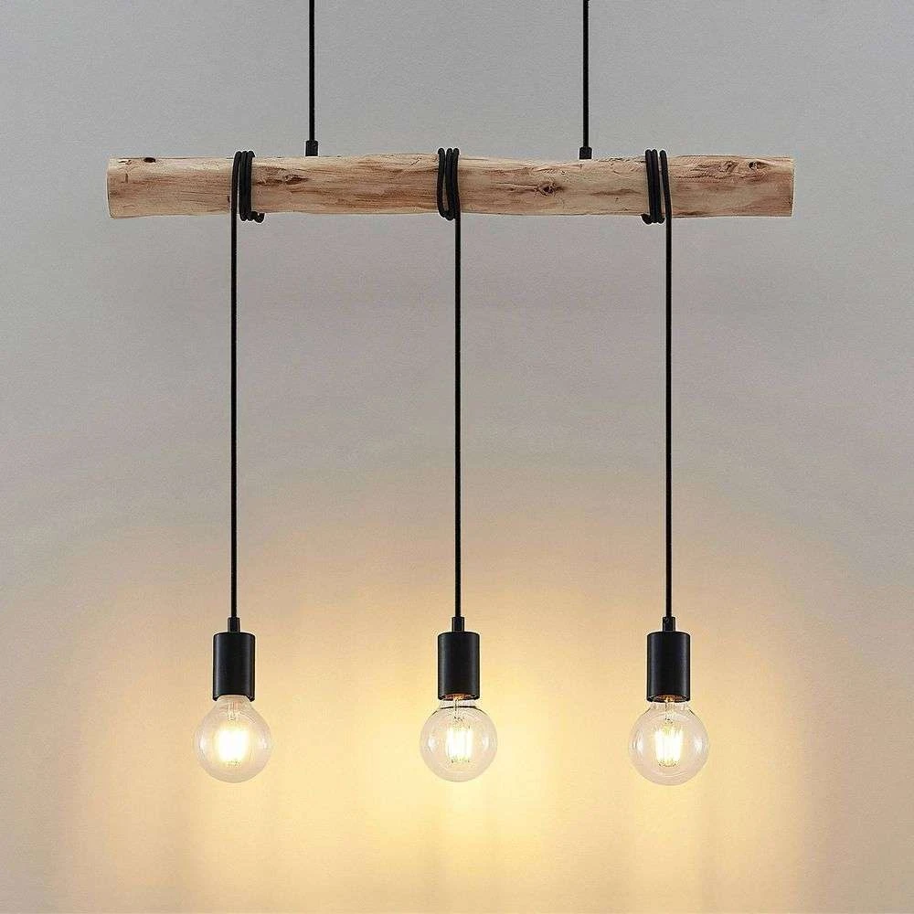 Ferris 3 Hanglamp Wood/Black - Lindby - Koop Online 5 Ferris 3 Hanglamp Wood/Black - Lindby - Koop Online - Afbeelding 3