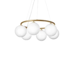 Miira 6 Circular Kroonluchter Brass/Opal - Nuura - Koop Online