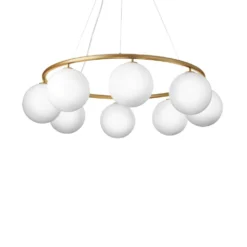 Miira 8 Circular Kroonluchter Brass/Opal - Nuura - Koop Online