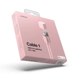 Cable 1 USB A 1,8m Old Pink - Avolt - Koop Online -Winkel Voor Modeverlichting 7350103840304pink cable5