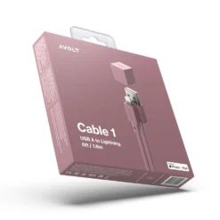 Cable 1 USB A 1,8m Rusty Red - Avolt - Koop Online -Winkel Voor Modeverlichting 7350103840441red cable5