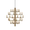 Manola 30 Kroonluchter Satin Brass - Herstal - Koop Online -Winkel Voor Modeverlichting 73915341031251