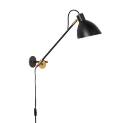 Kh#1 Zwart Voor Geelkoper Wandlamp Lang Arm - KonstHantverk - Koop Online