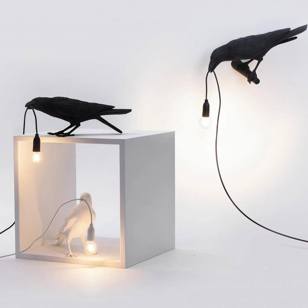 Bird Lamp Playing Tafellamp Zwart - Seletti - Koop Online 5 Bird Lamp Playing Tafellamp Zwart - Seletti - Koop Online - Afbeelding 3