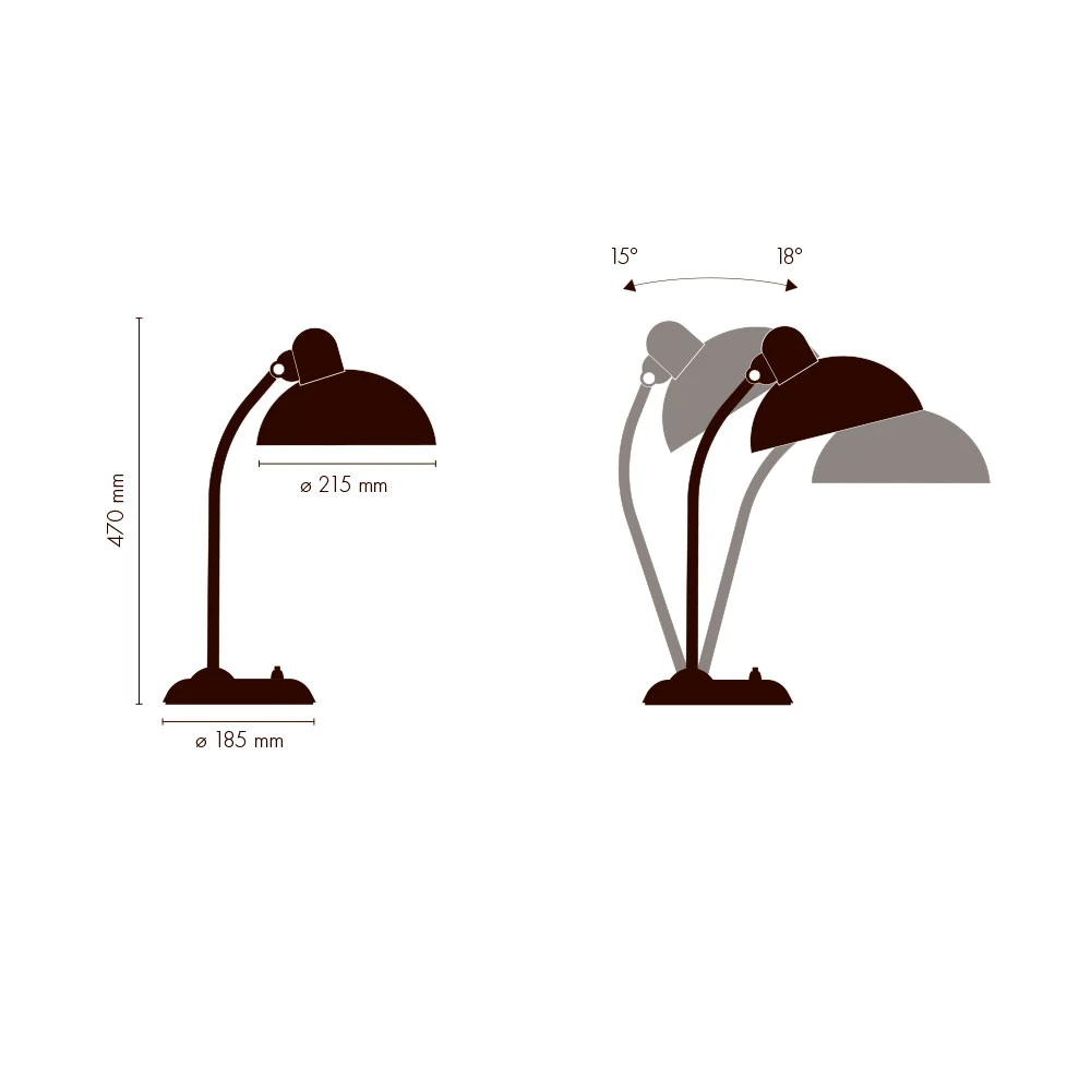 Kaiser Idell Tafellamp Zwart Matte 6556-T - Fritz Hansen - Koop Online 7 Kaiser Idell Tafellamp Zwart Matte 6556-T - Fritz Hansen - Koop Online - Afbeelding 5