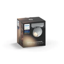 Buckram Plafondlamp Single Spot White Amb. White - Philips Hue - Koop Online -Winkel Voor Modeverlichting 8718696164181 buckram loftlampe single spot hvid philips hue 3
