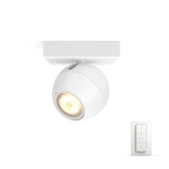 Buckram Plafondlamp Single Spot M/Switch White Amb. White - Philips Hue - Koop Online