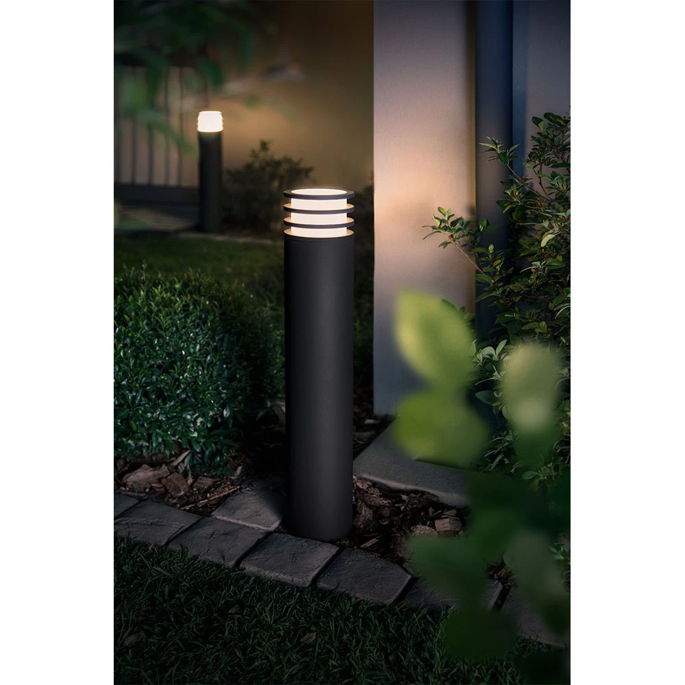 Lucca Buiten Bollard High Hue White Antracit - Philips Hue - Koop Online 5 Lucca Buiten Bollard High Hue White Antracit - Philips Hue - Koop Online - Afbeelding 3