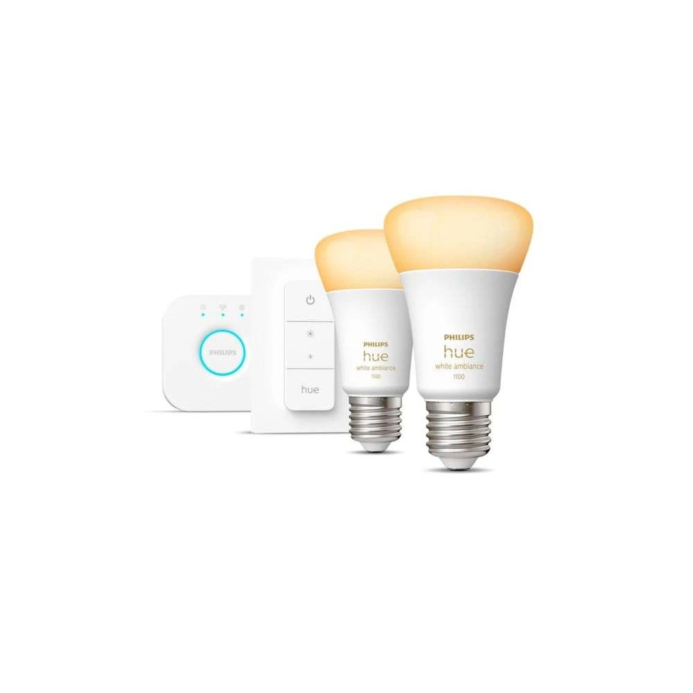 Philips Hue White Amb. 8W Bluetooth Starter Kit 2 E27 - Philips Hue - Koop Online 4 Philips Hue White Amb. 8W Bluetooth Starter Kit 2 E27 - Philips Hue - Koop Online - Afbeelding 2