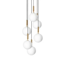 Miira 6 Large Kroonluchter Brass/Opal White - Nuura - Koop Online