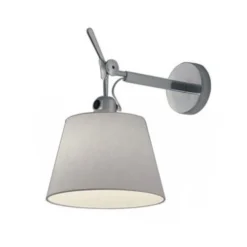 Tolomeo Parete Diffusore Wandlamp Ø24 Grijs Satijn - Artemide - Koop Online